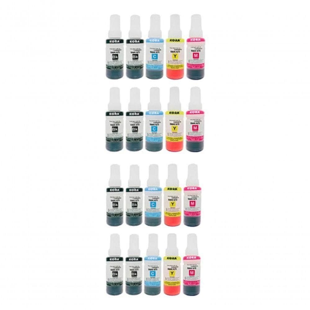 Kit 20 Refil De Tinta T664 Para Epson L120 L310 L355 L380