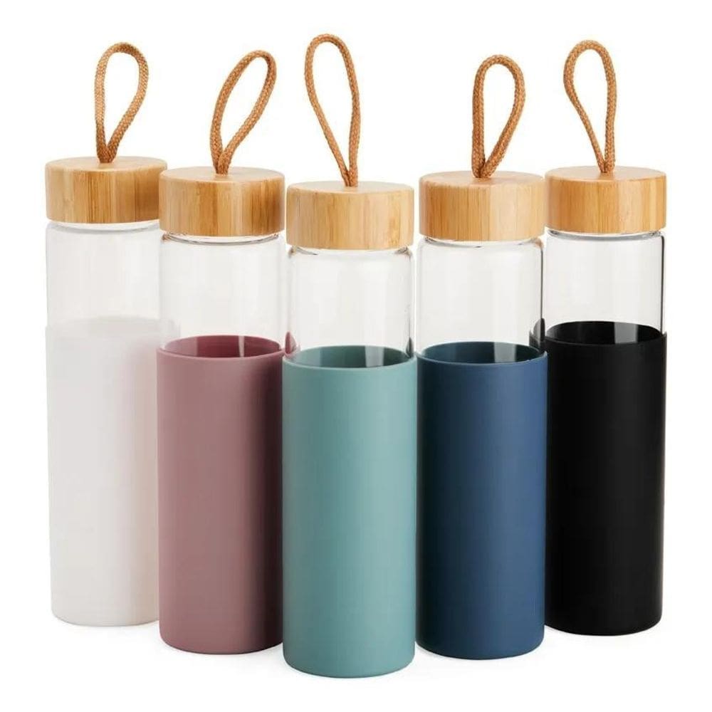 10X Garrafa Squeeze De Vidro Água Chá Suco 750 Ml Tampa Bam