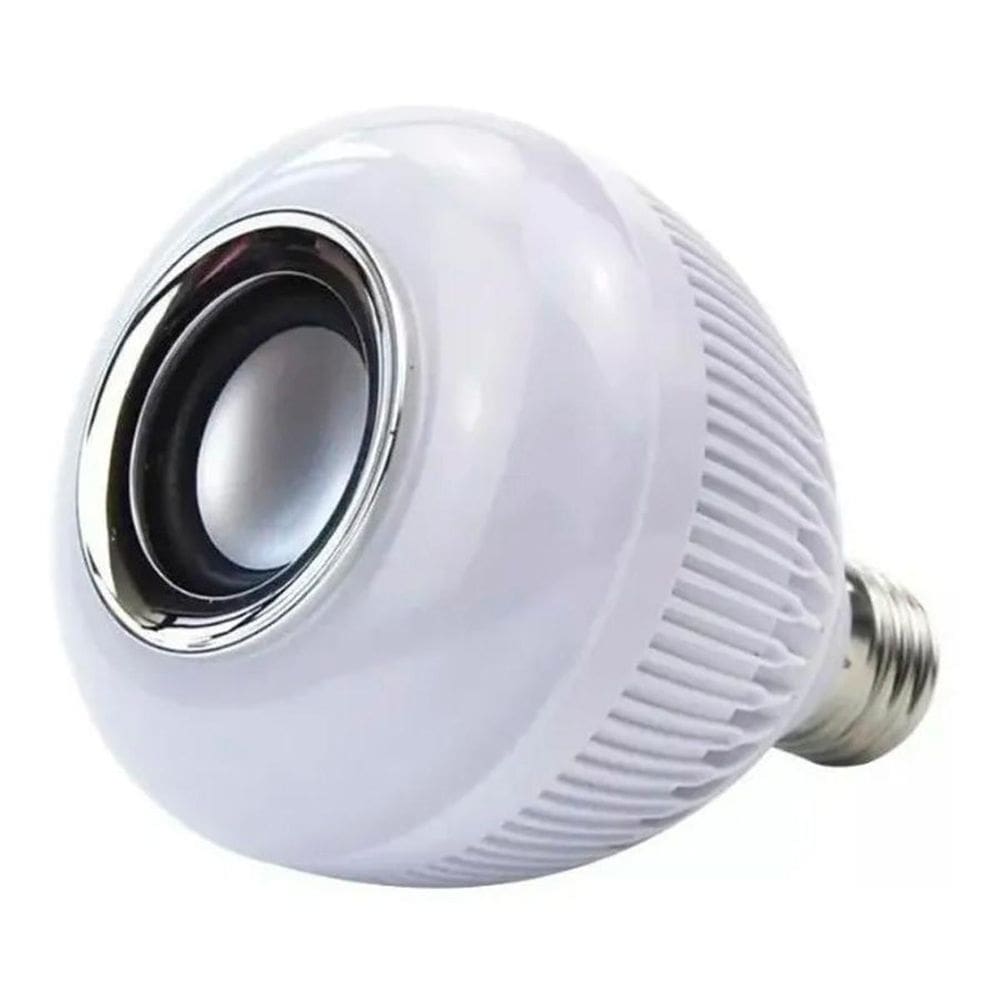 Lâmpada Led Musical Rgb Bluetooth Com Controle Remoto