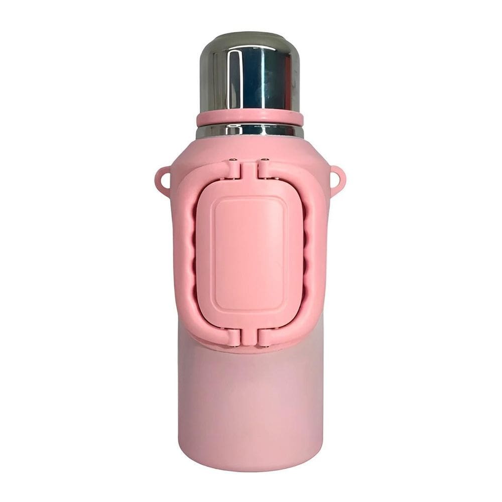 Garrafa Térmica Inox 1500Ml Rosa Com Alça Academia Viagem