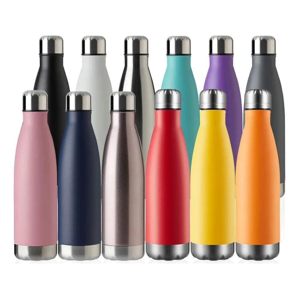 2X Garrafa Térmica Aço Inox Água Gelada Garantida Por 24 Hor