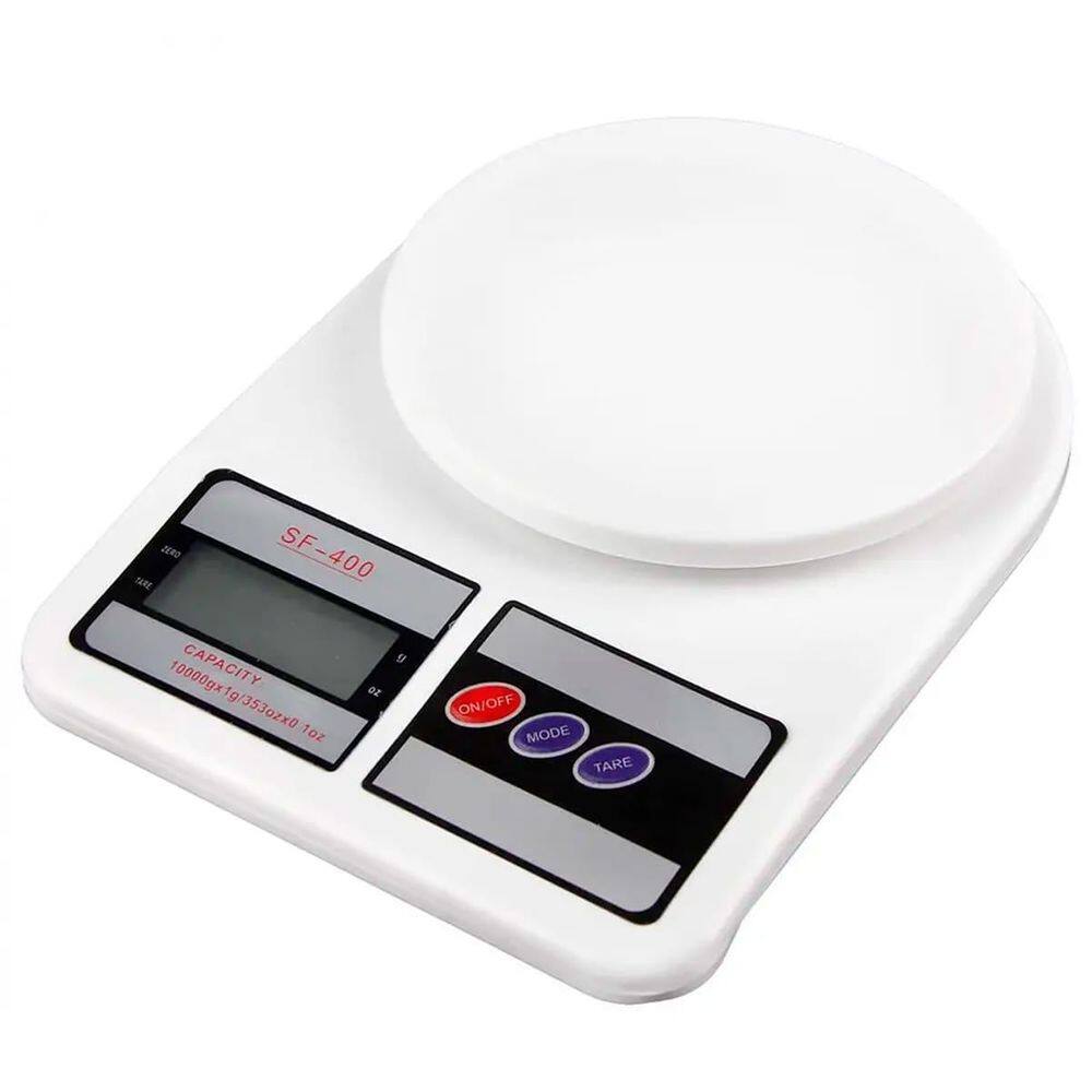 Balança De Cozinha Digital Electronic Pesa Até 10Kg Branco