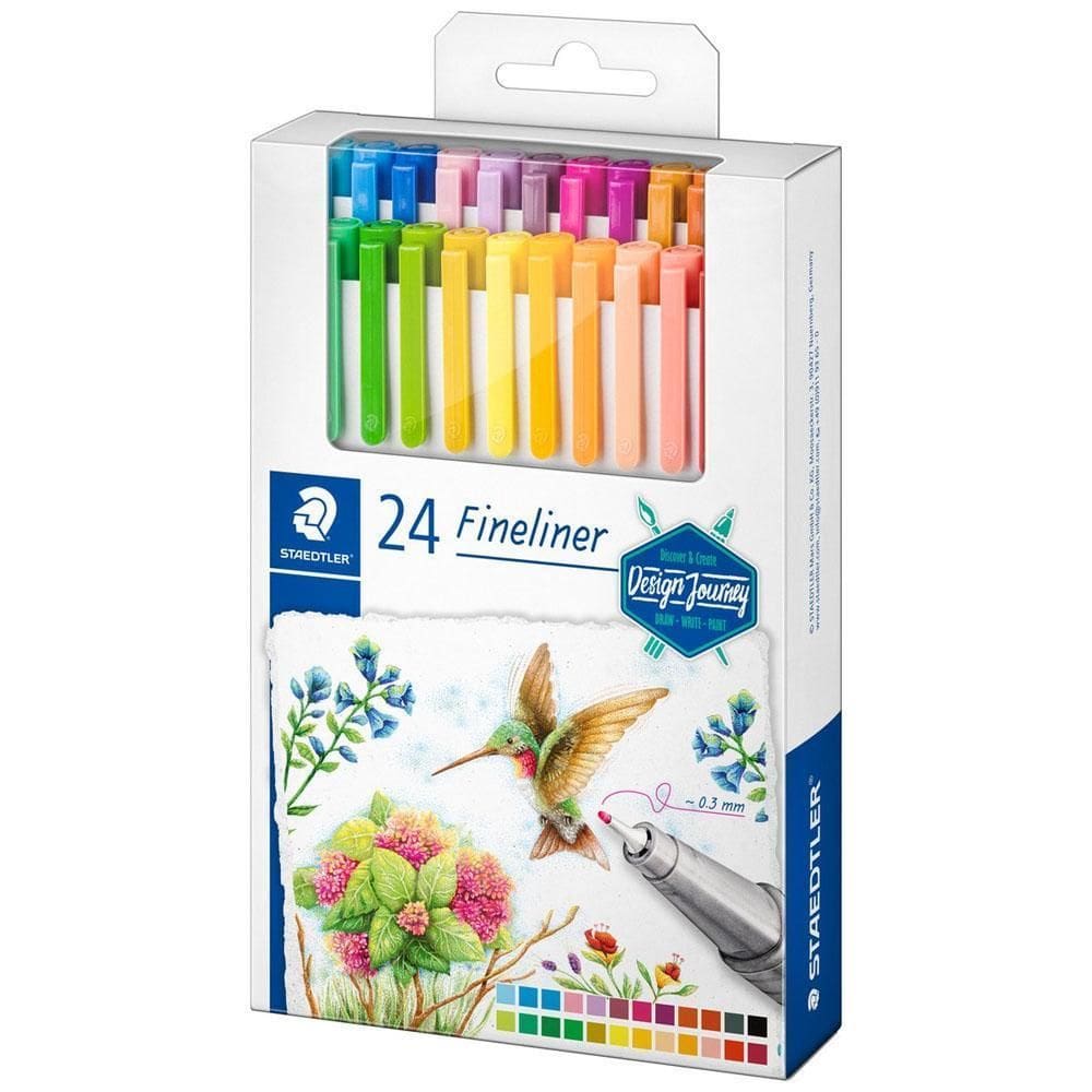 Caneta 24 Cores Triplus Fineliner Design Journey Staedtler