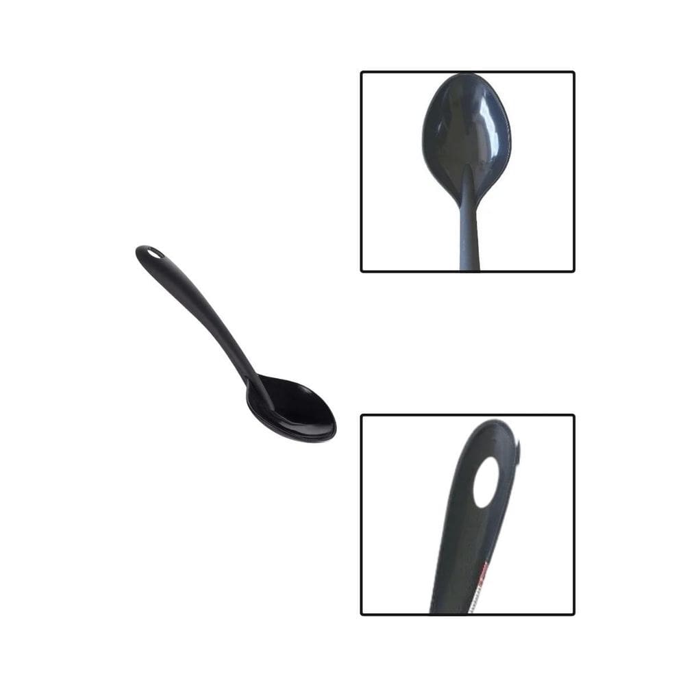 Colher Grande De Plastico Preta