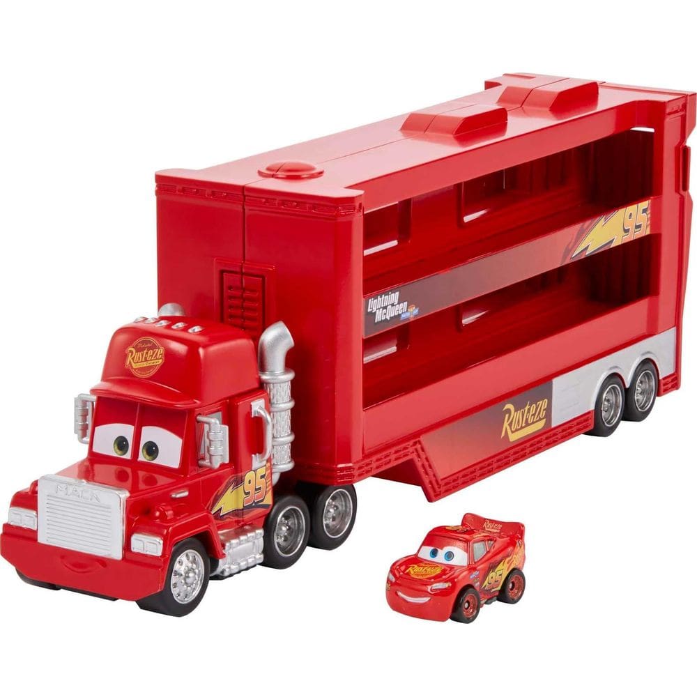 Caminhão transportador de brinquedos Mattel Disney Pixar Cars Mack Mini