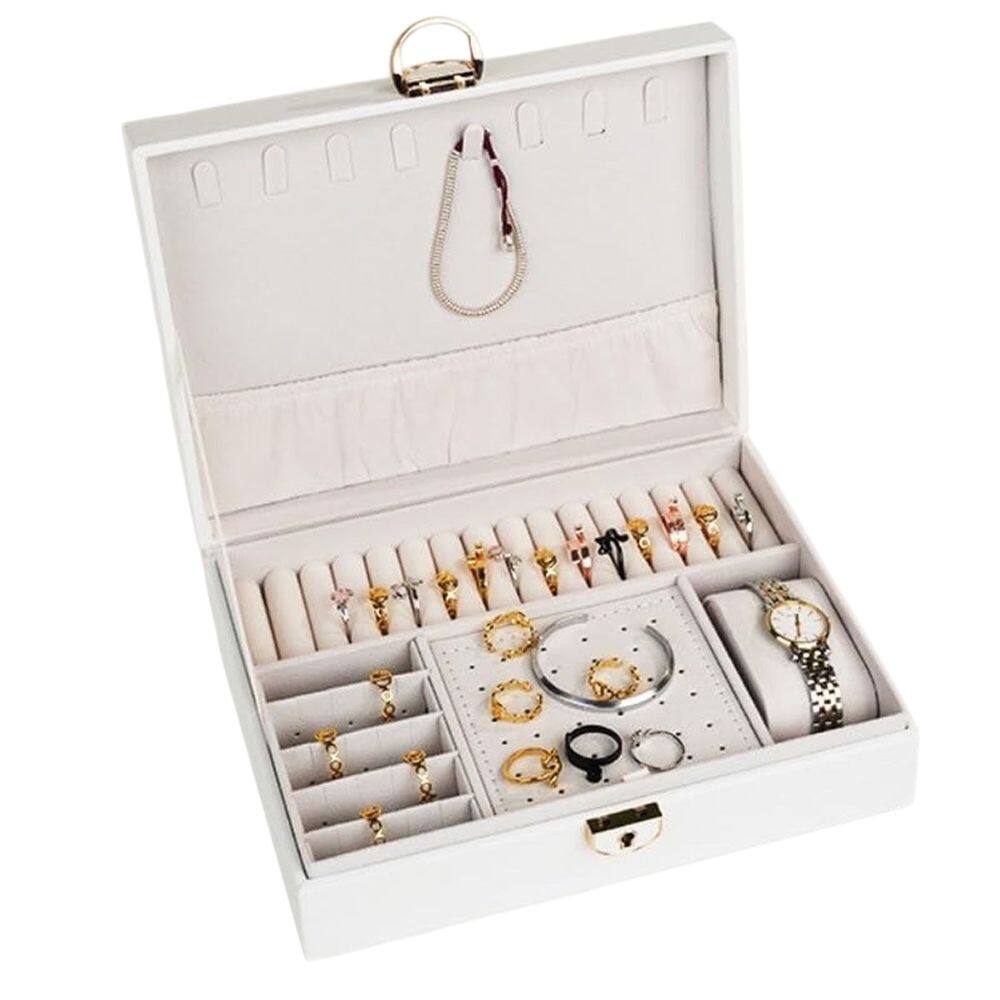 Porta Joias Anel Pulseira Brinco Cordao Relogio Caixa Estojo Organizaçao Penteadeira Mesa Armario Seguro