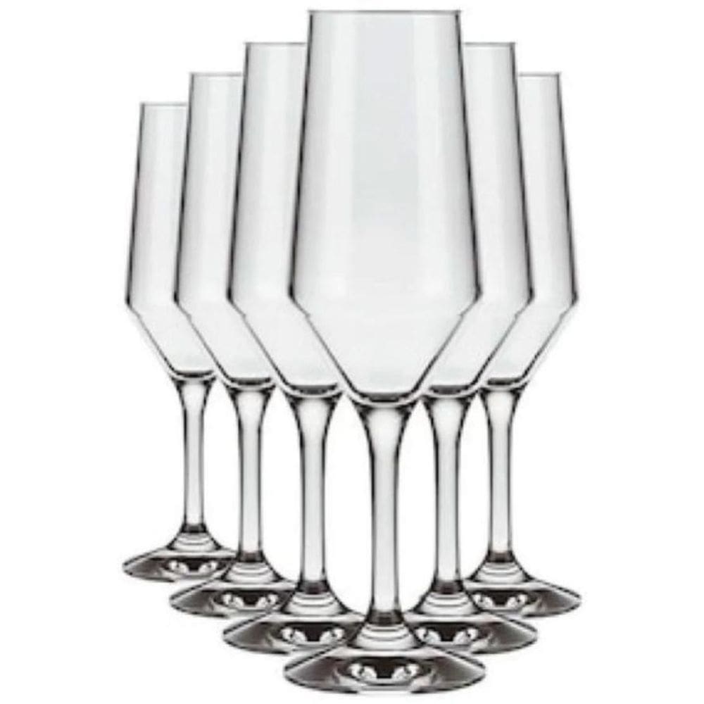 Kit 36 Taça Champagne Cristal Buffet Vidro Liso 186 Ml Nadir