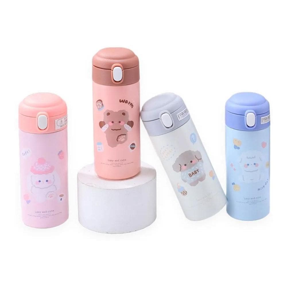 2X Garrafa Térmica Escolar Vacuum Cup Inox Infantil Kids Beb