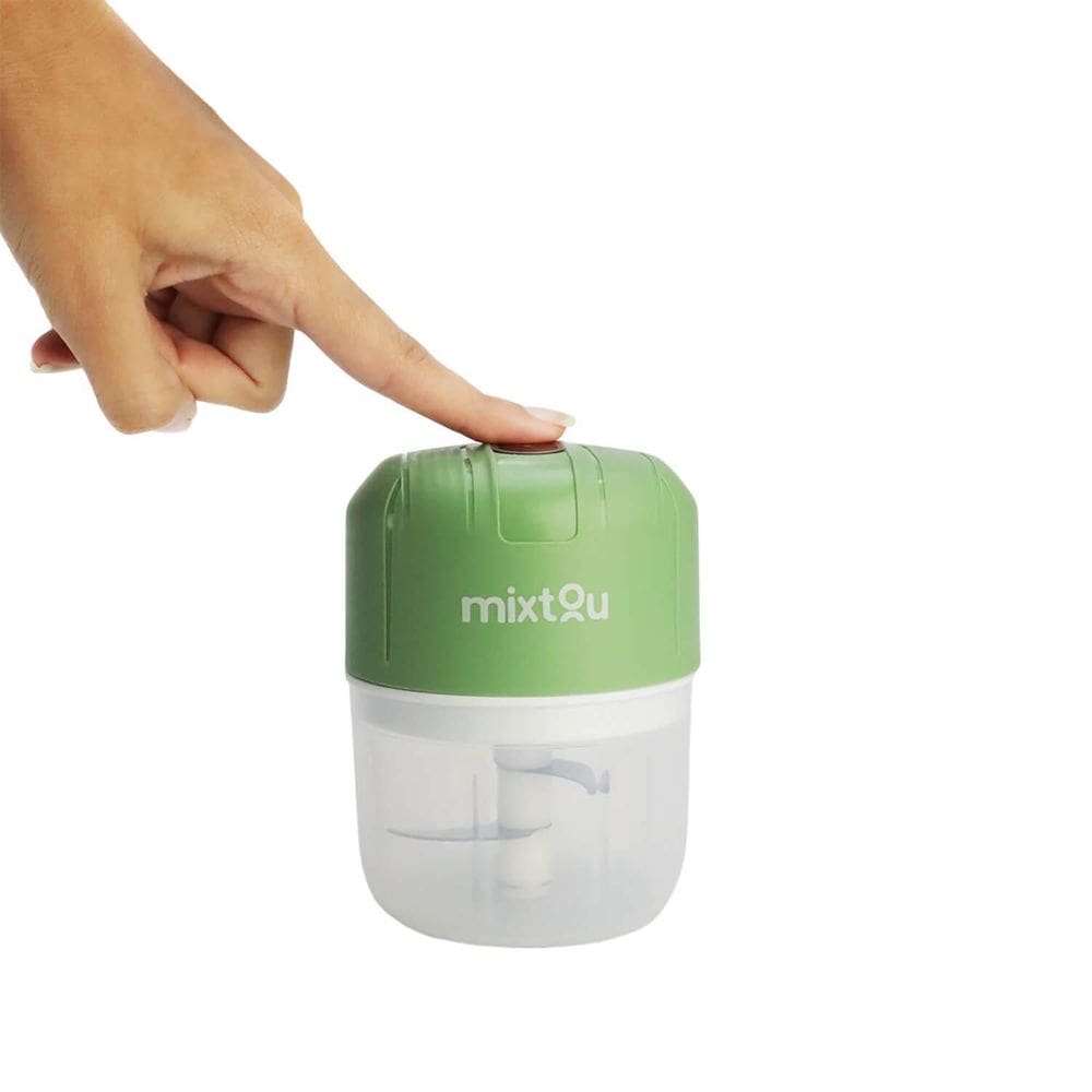 Mini Processador Alimentos Moedor Elétrico Alho S/ Fio Verde