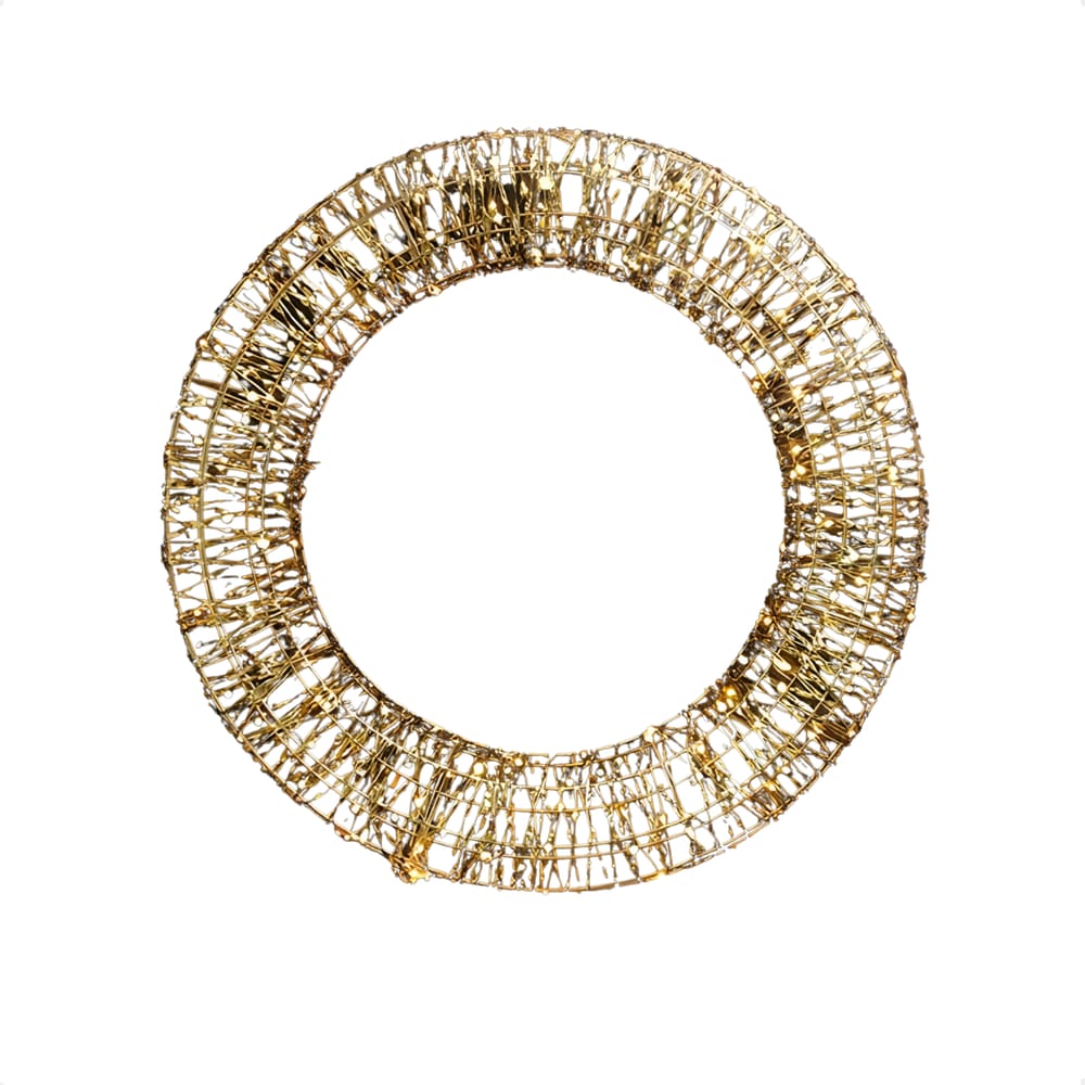 Guirlanda Iluminada Led 38cm Fita Dourada Bivolt Taschibra