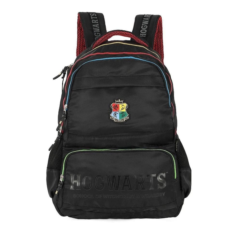Mochila de Costas Luxcel Harry Potter Hogwarts Logo Preto