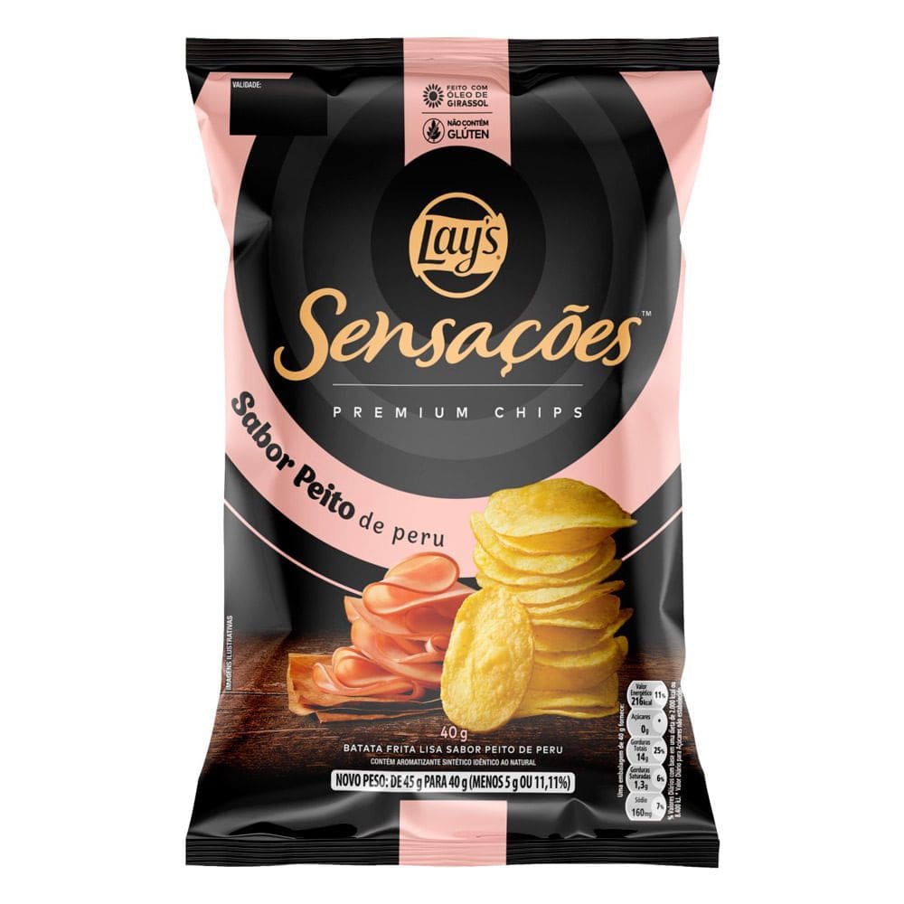 Batata Lay`s Sensações Sabor Peito de Peru 40g