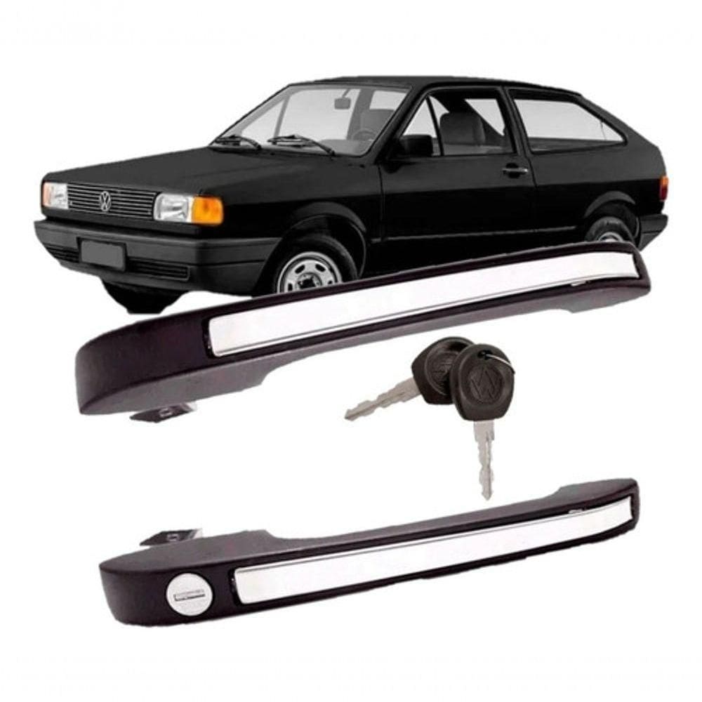 Kit Par Maçaneta Gol Voyage Parati 87 A 96 Quadrado C Friso - Un / 2 [f103]