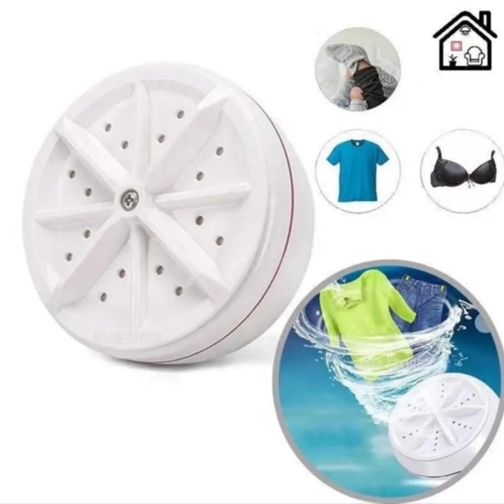 Mini Maquina De Lavar Roupas Lavadora Para Balde Bacia Portatil Multiuso Compacta Usb Panos Louças Roupas Toalhas