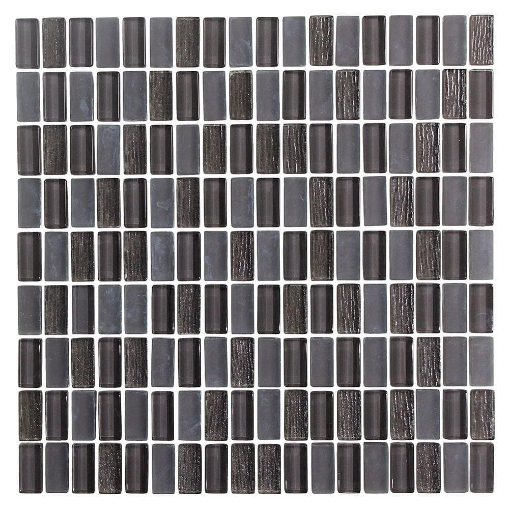 Pastilha De Vidro Luce Dark Grey 3x1,5 Placa 30x30cm - 1313120003