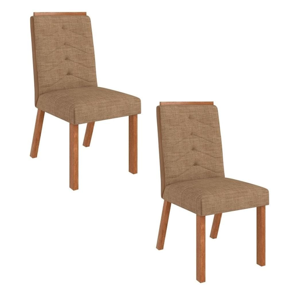 Cadeira de Jantar Estofada Zamarchi 27, Canela