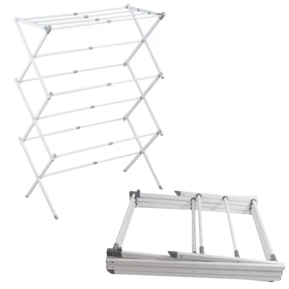 Varal Vertical Retrátil Chão - Leve, Portátil E Resistente