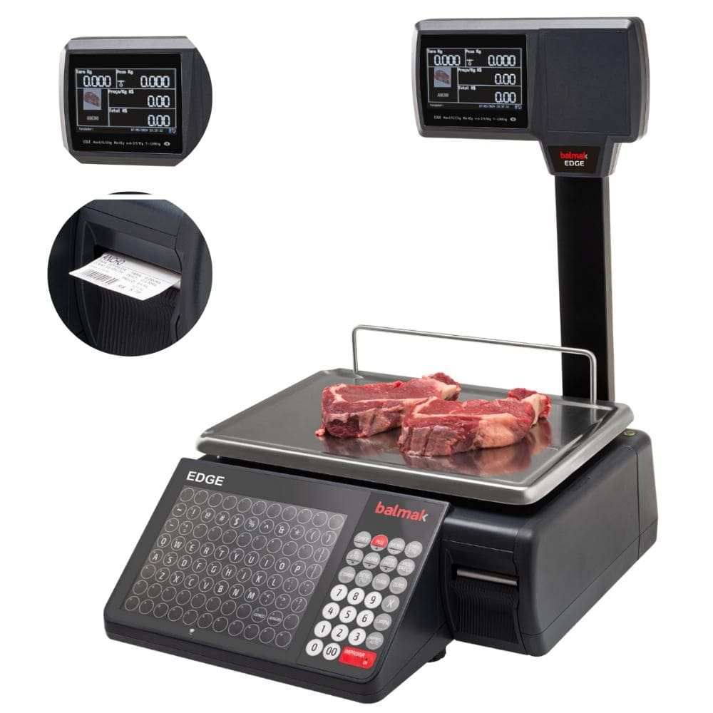 Balança Digital Computadora 33 KG Com Impressora Etiquetadora Wi-Fi Bivolt EDGE33TW Balmak