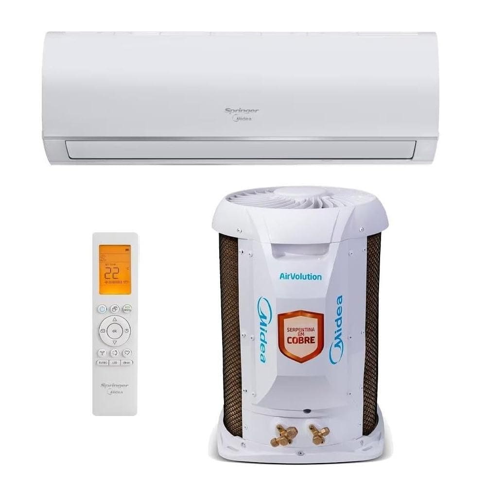 Ar Condicionado Split High Wall Fixo Springer Midea Airvolution, 9000 BTUs, Frio, 220V, 42AFFCI09S5/38TFCI09S5
