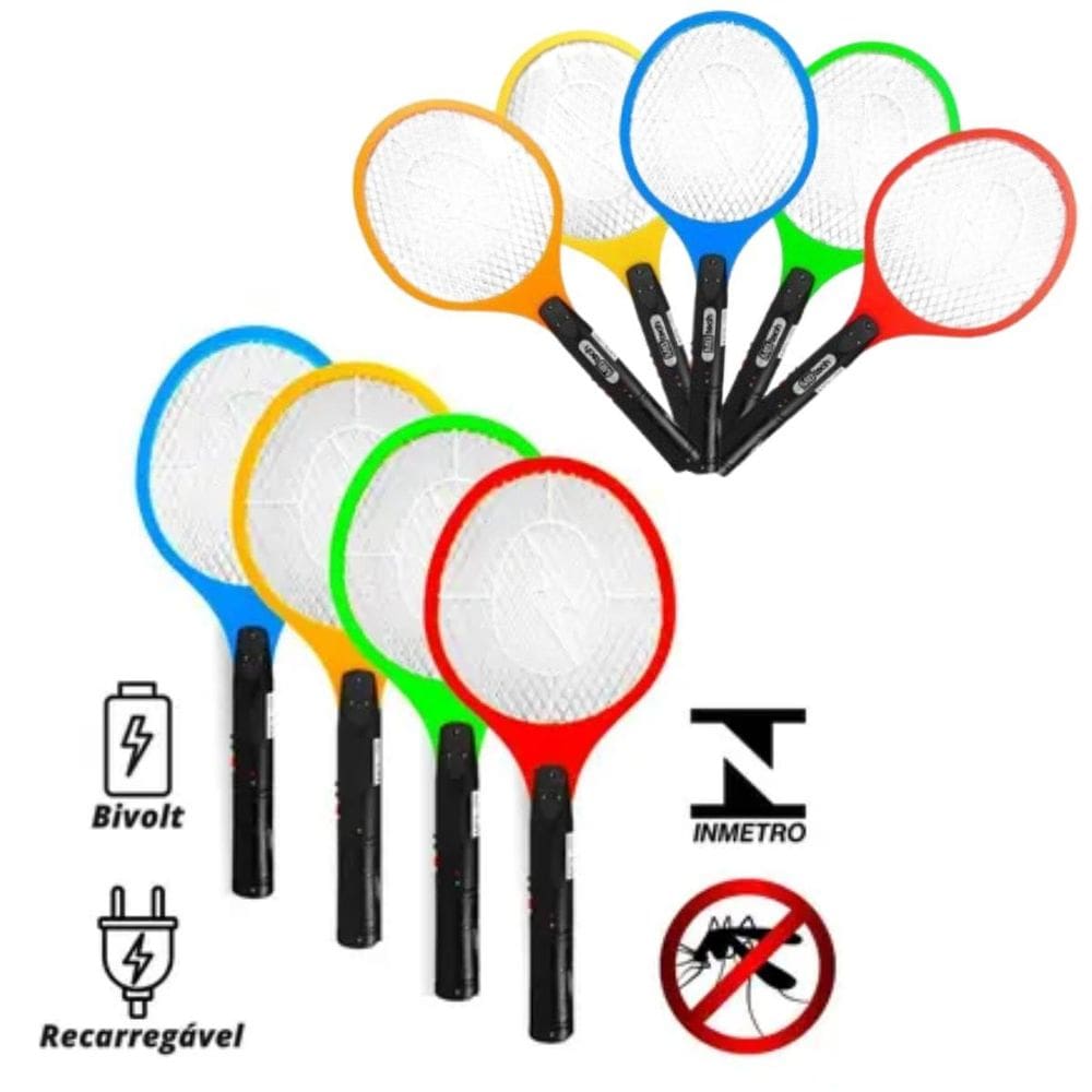 Raquete Elétrica Silenciosa Contra Insetos