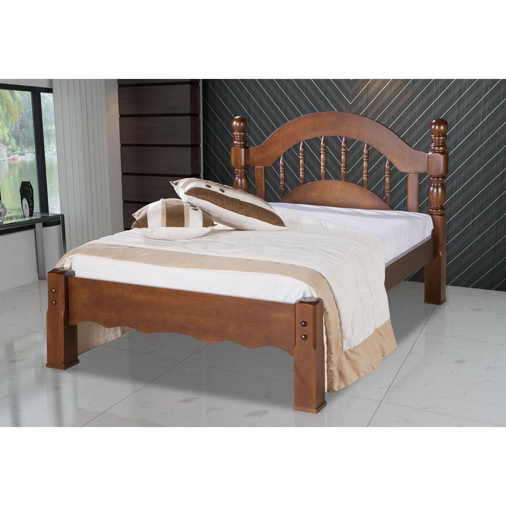 Cama De Solteiro Siena De Madeira Maciça Pinus