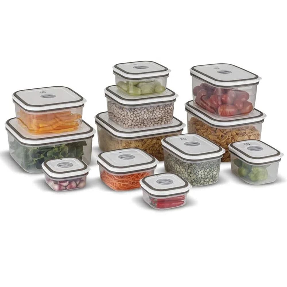 Potes Herméticos de Plástico Cinza 12 Unidades - Electrolux