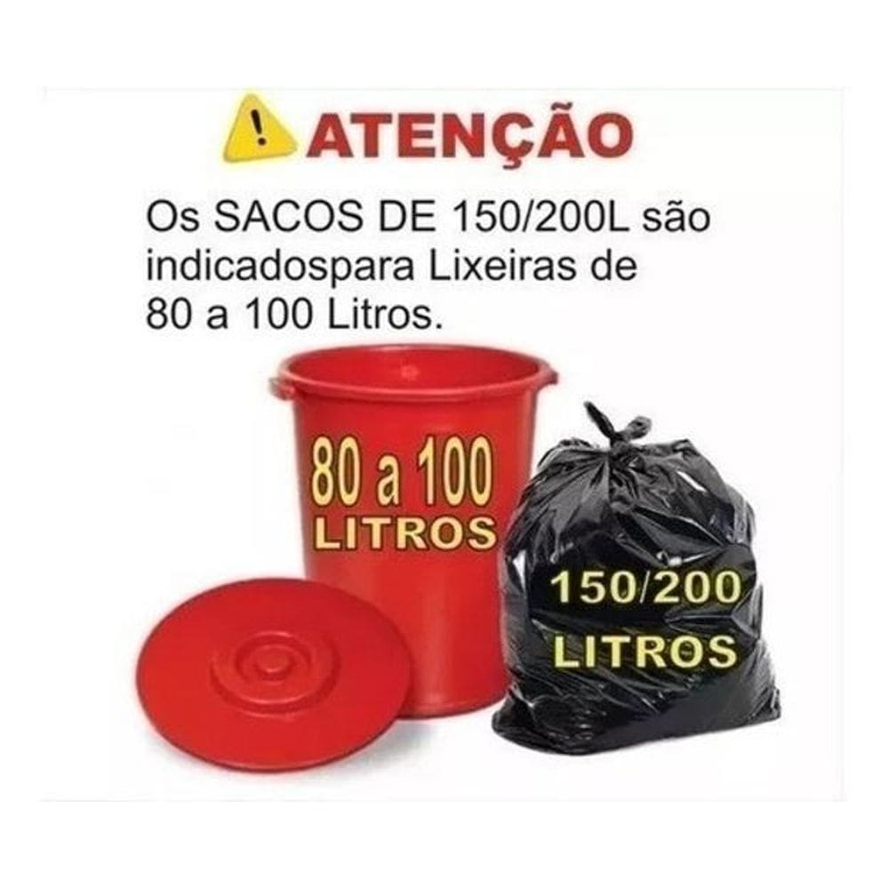 100 Unidades Saco De Lixo 40 Litros