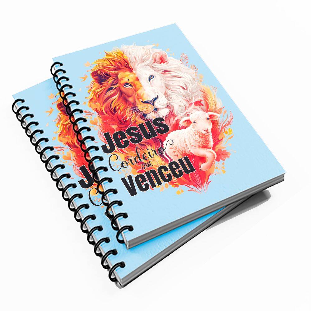 Caderno Universitário 96 fls Jesus Cordeiro Que Venceu
