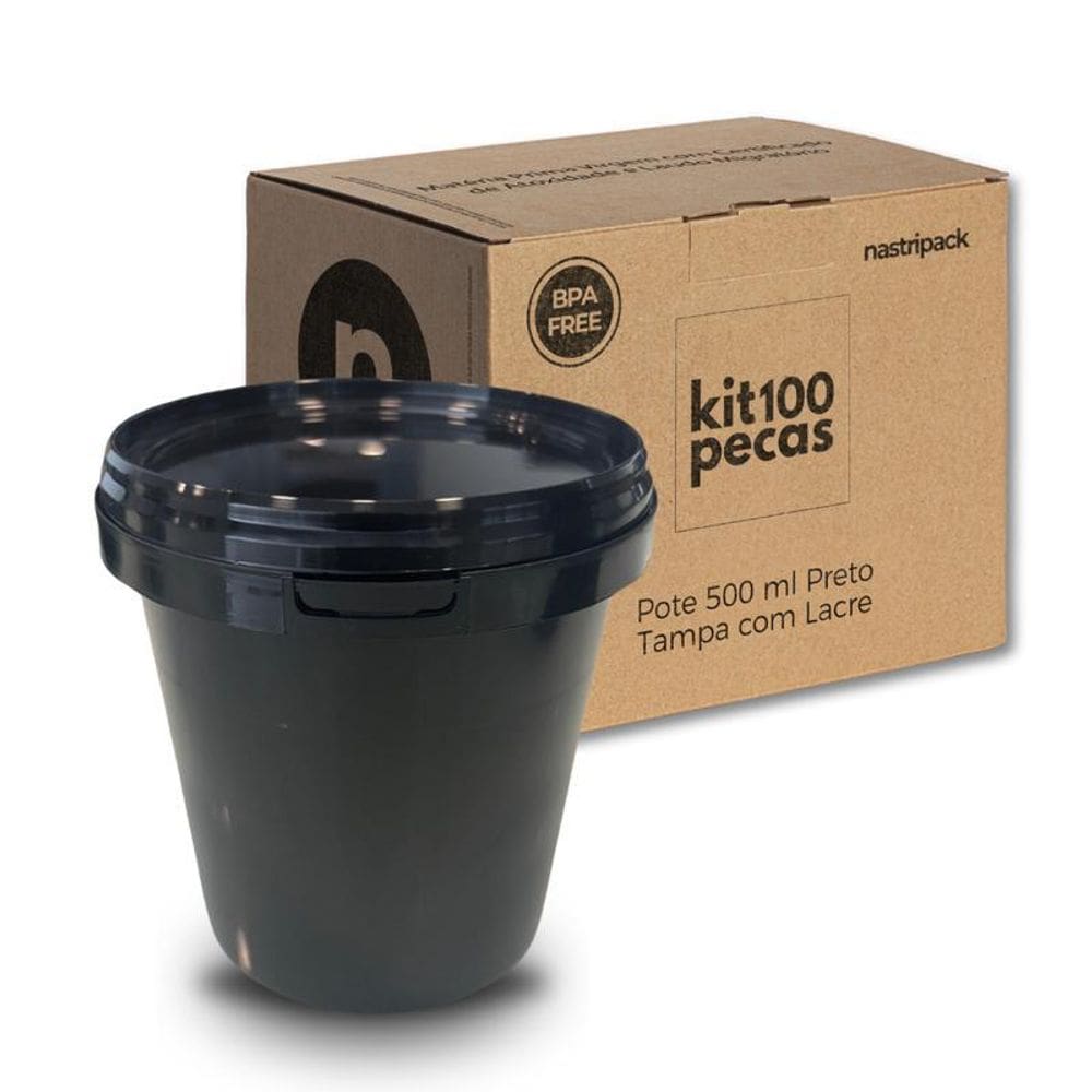 Pote Plástico Para Colocar Pretinho - Kit Com 100 Pçs