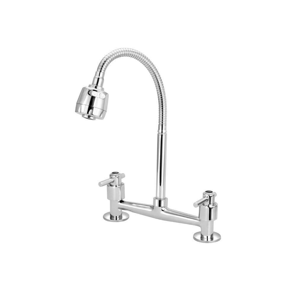 Torneira Misturador Cozinha Mesa Gourmet Flexível Cr. 1/4V.