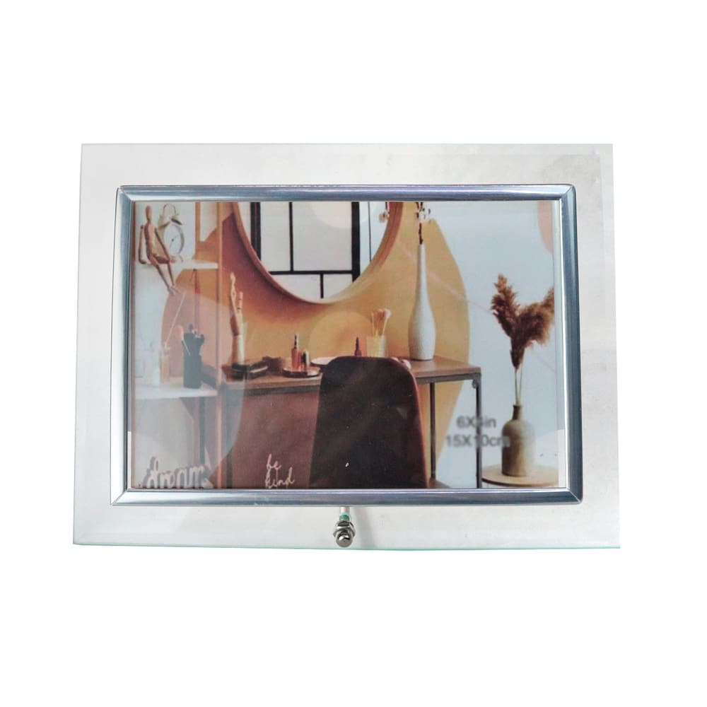 Porta Retrato De Vidro Horizontal 15X10cm