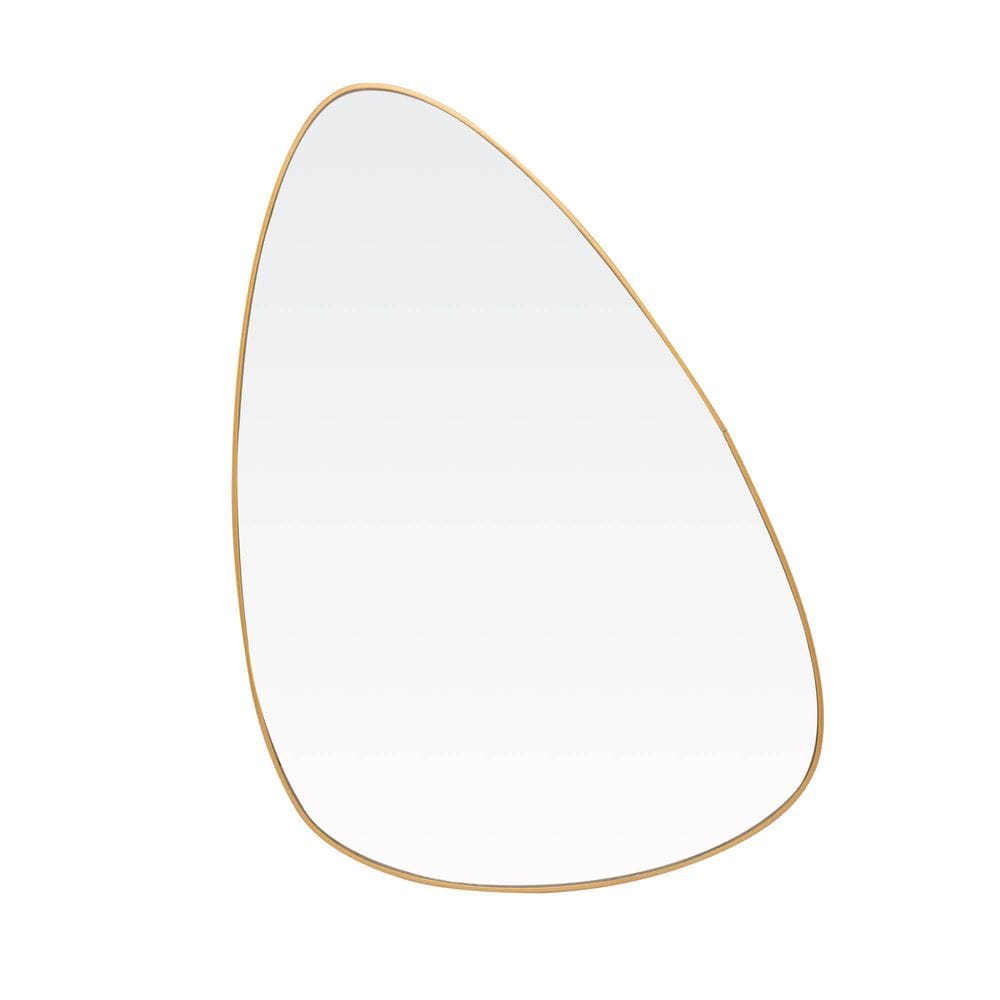 Espelho Orgânico Com Borda Dourada Fineza