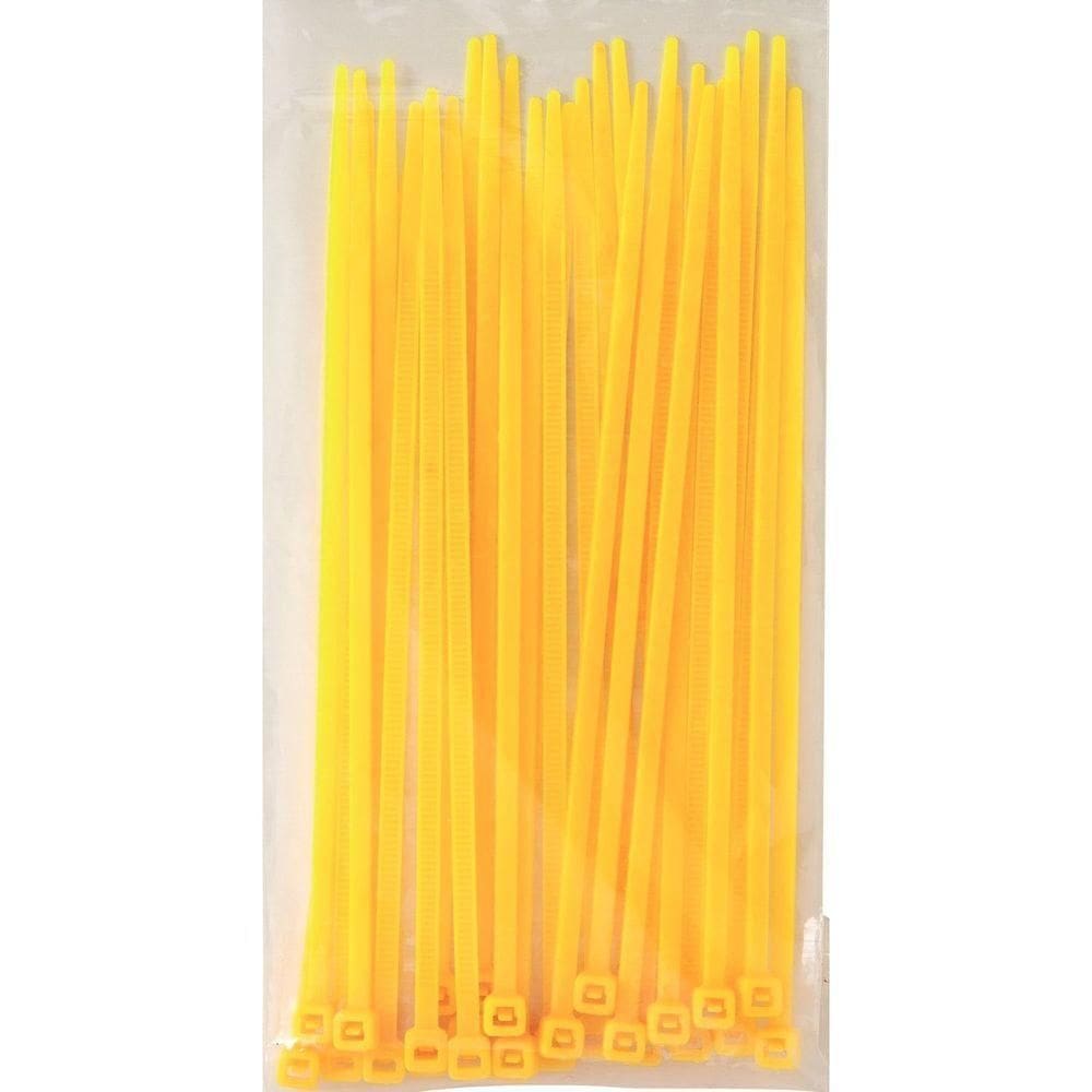 Abraçadeira Nylon Cinta Plástica 295x4,6mm Amarela Tramontina