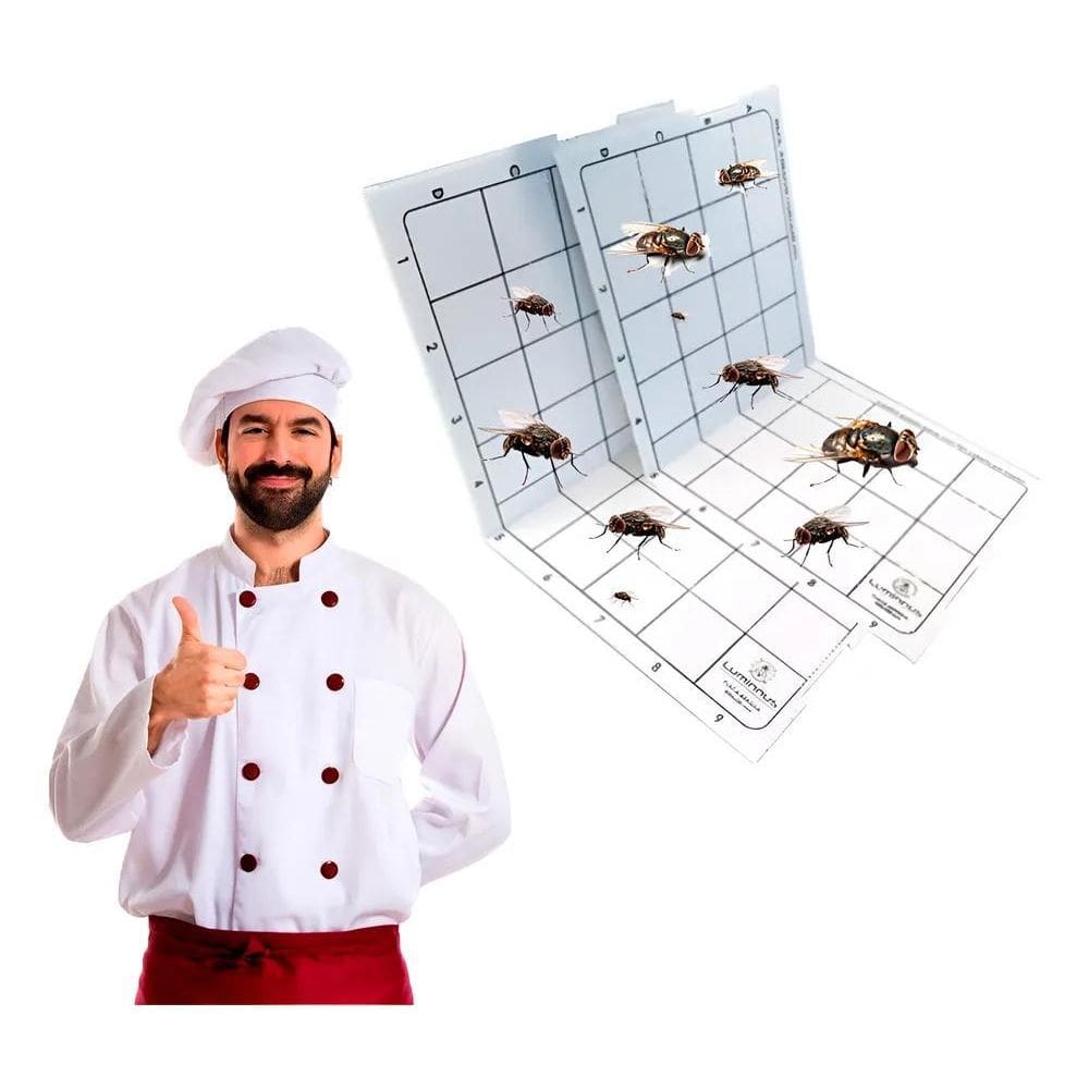 05 Placas Adesivas Refil 450X220 Atrativa Moscas Mosquitos