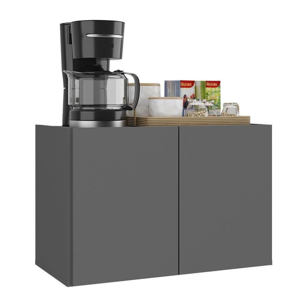 Balcão De Cozinha Suspenso 2 Portas Multimóveis Mp2165 Grafite Grafite