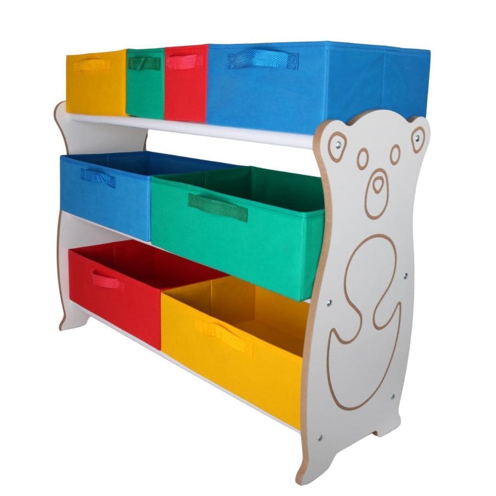 Organizador De Brinquedos Colorido Tematizado Ursinho