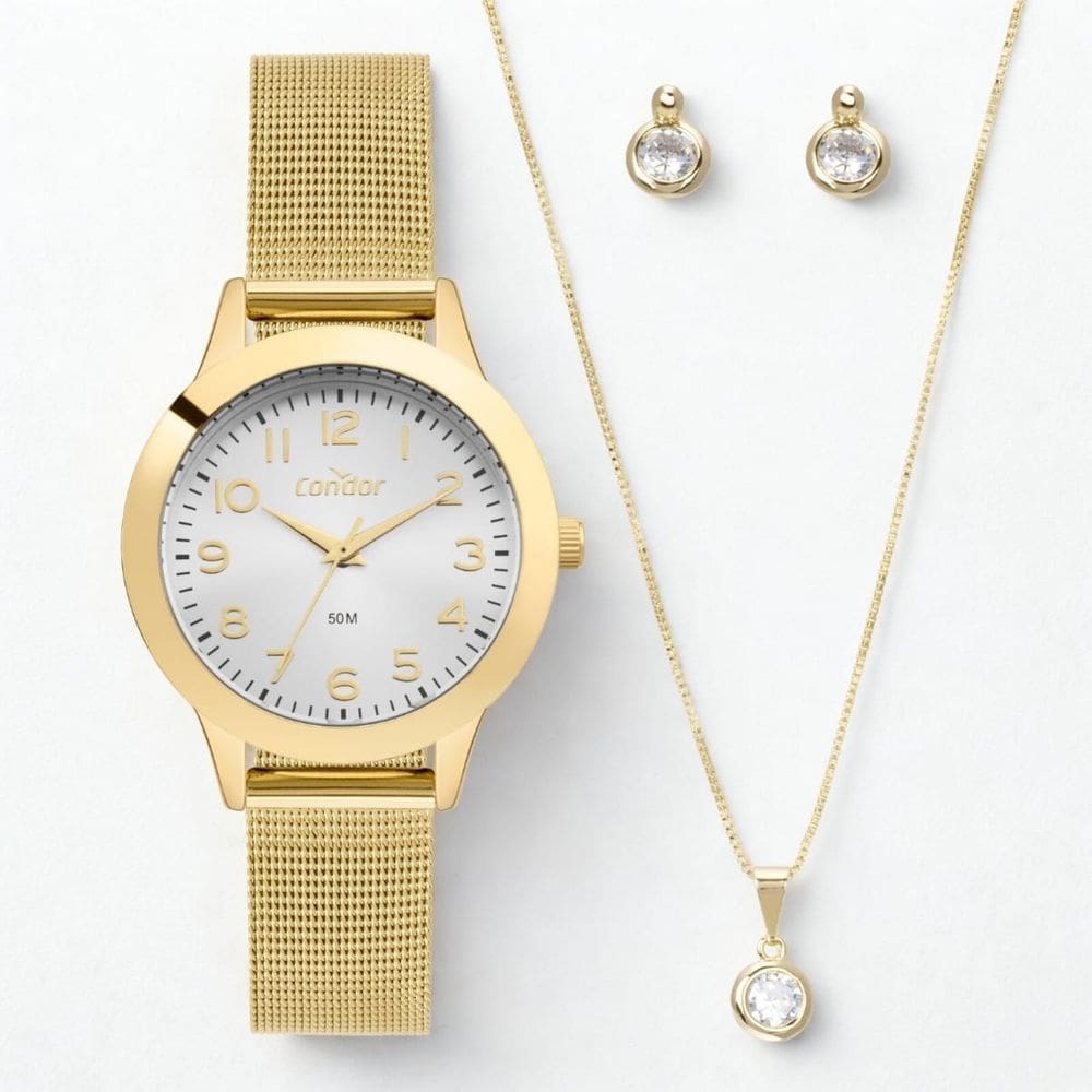 Kit Relógio feminino Condor 33mm