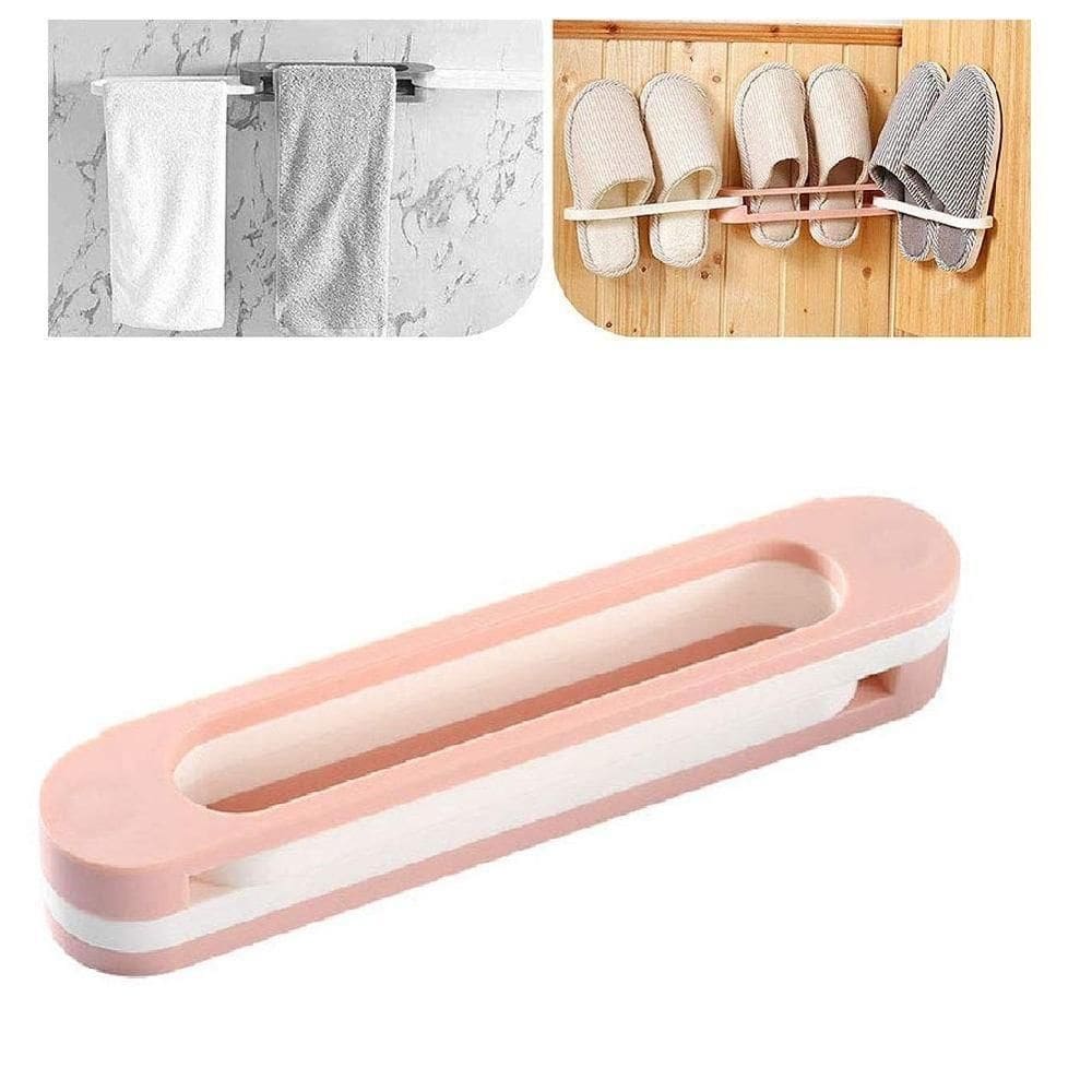 Organizador De Sapatos Parede Suporte Para 3 Pares 6 Chinelos Pantufa Armario Guarda Roupa Rosa