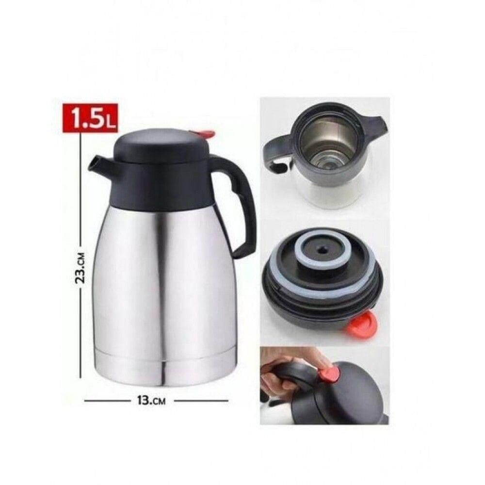 Garrafa Termica Inox Jarra Bule Cafe Cha Isotermica Grande 1500ml Tipo Jarra Quente Gelada Bebida