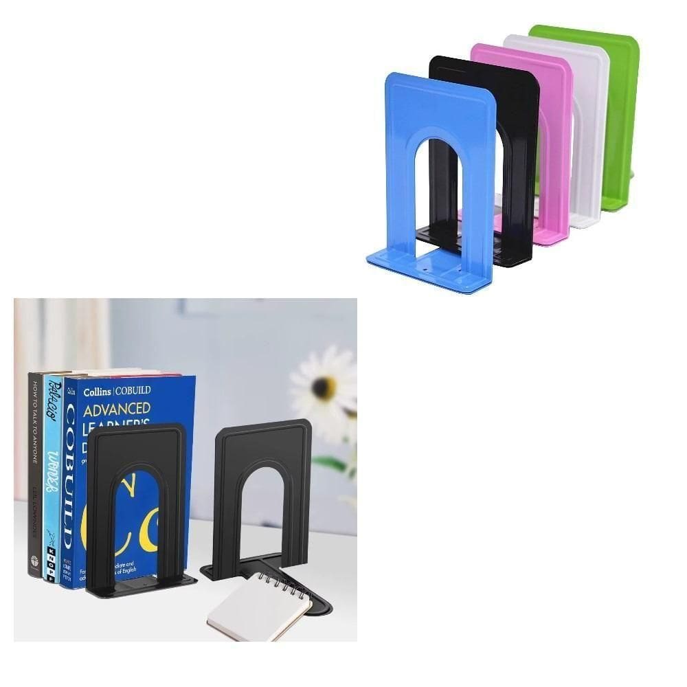 Suporte Para Livros Aparador Bibliocanto Porta Cd Dvd Kit 2 Apoio Organizador Documentos Cor:azul;tamanho:u
