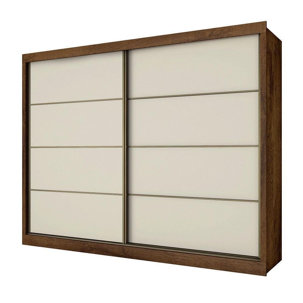 Guarda Roupa Sevilha 2 Portas 100% Mdf Mademarcs Brauna-off White-brauna