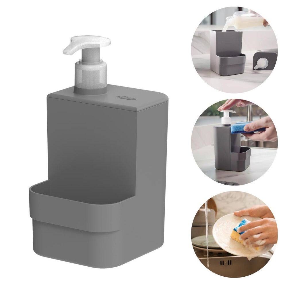 Dispenser Detergente Porta Esponja Pump Dosador 500Ml Trium
