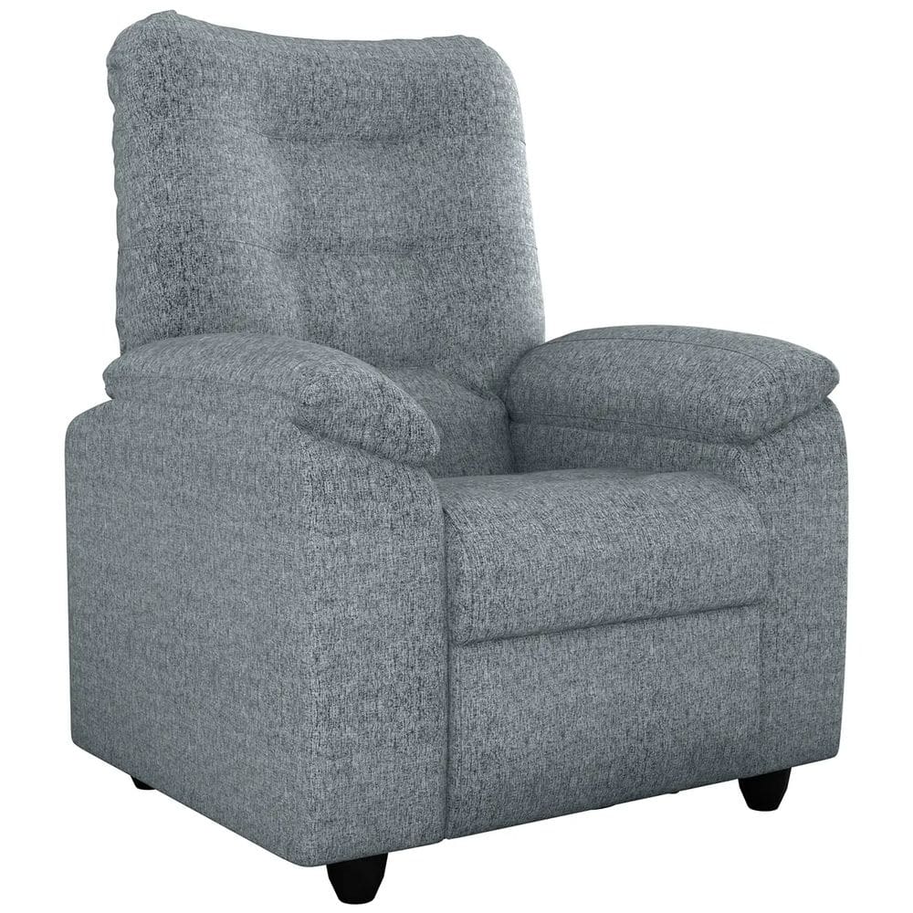 Poltrona Onix Reclinável Tecido Linho Matrix Cor Cinza