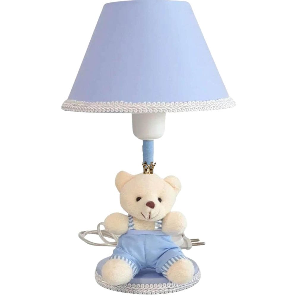 Abajur Infantil Bebê Urso Príncipe Decoração Quarto Criança