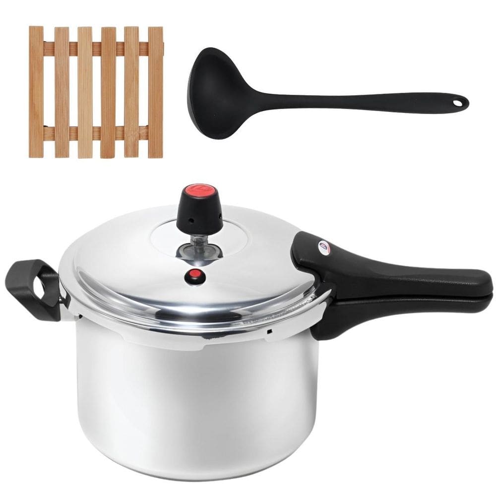 Panela Pressão 4,5L Fechamento Externo + Descanso + Concha
