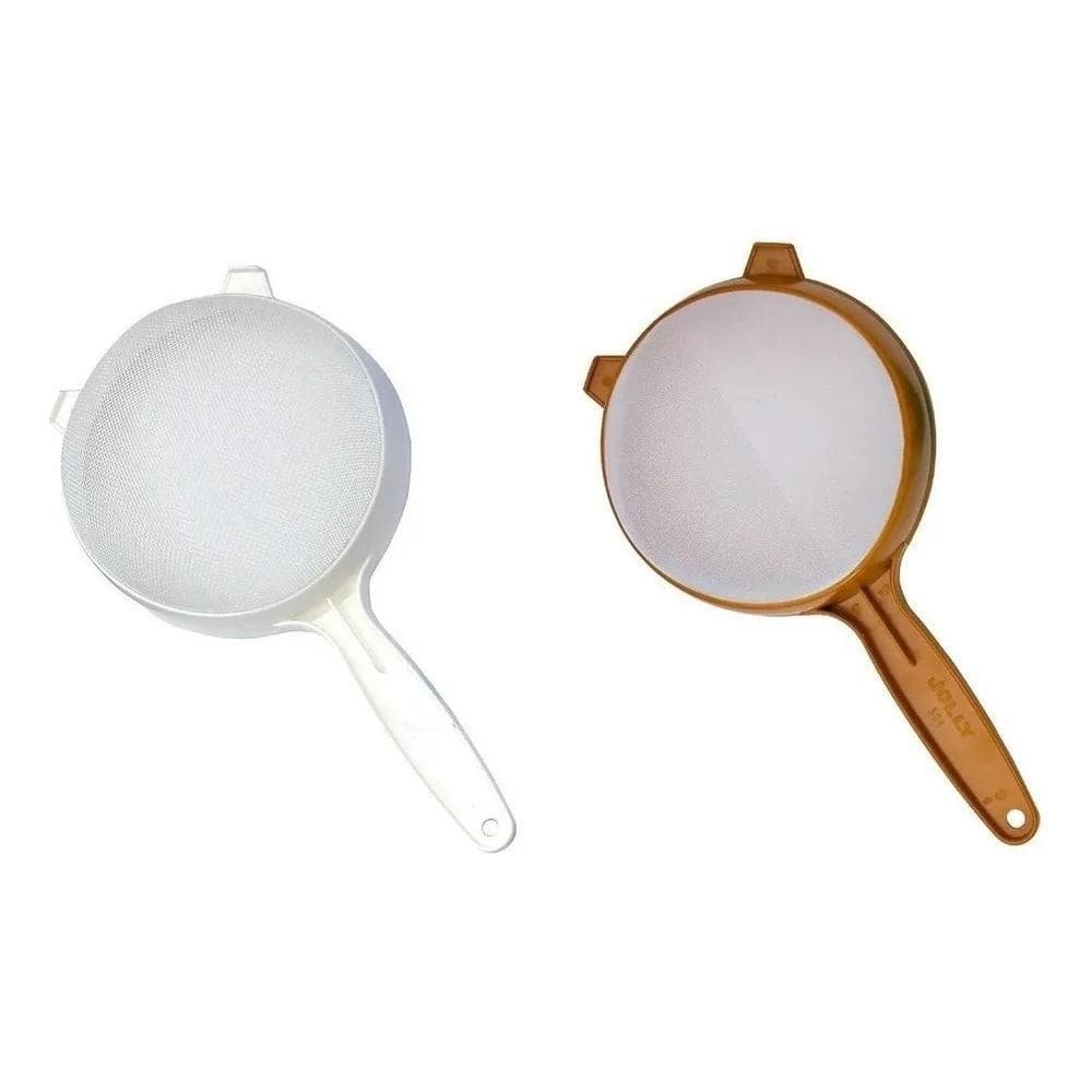 2X Peneira Coador Jolly 19Cm Malha Reforçada Coloridas