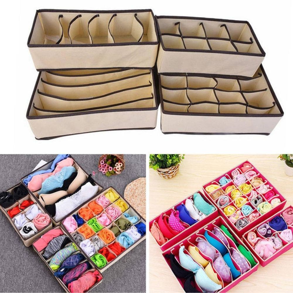 Kit Organizador De Meias Cuecas Calcinhas Roupas Colmeia