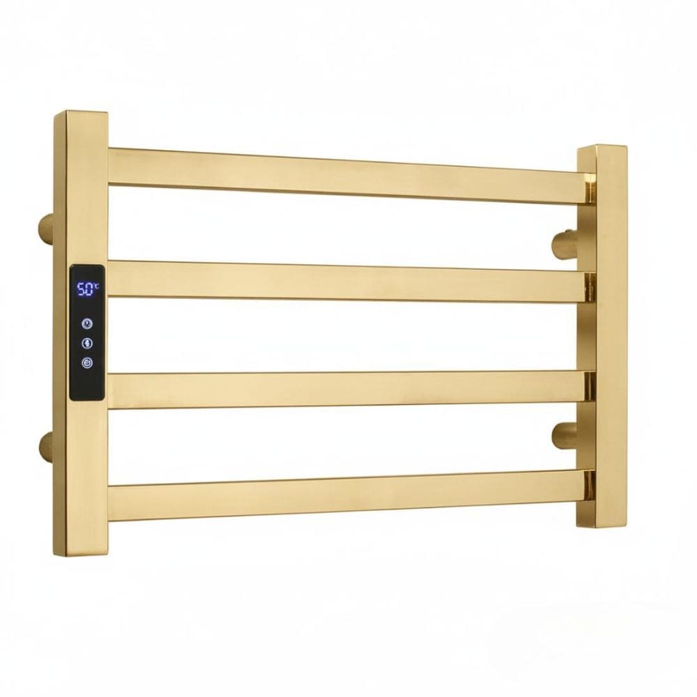 Toalheiro Elétrico Aço Inox Display Digit 30X45 Dourado 110V