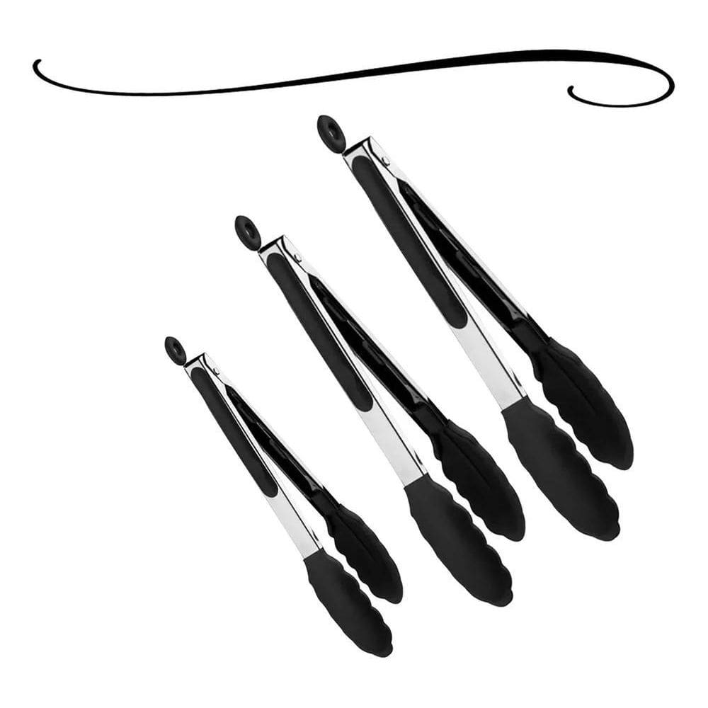 2X 3 Pegador Silicone Carne Salada Cozinha Pinça Culinária