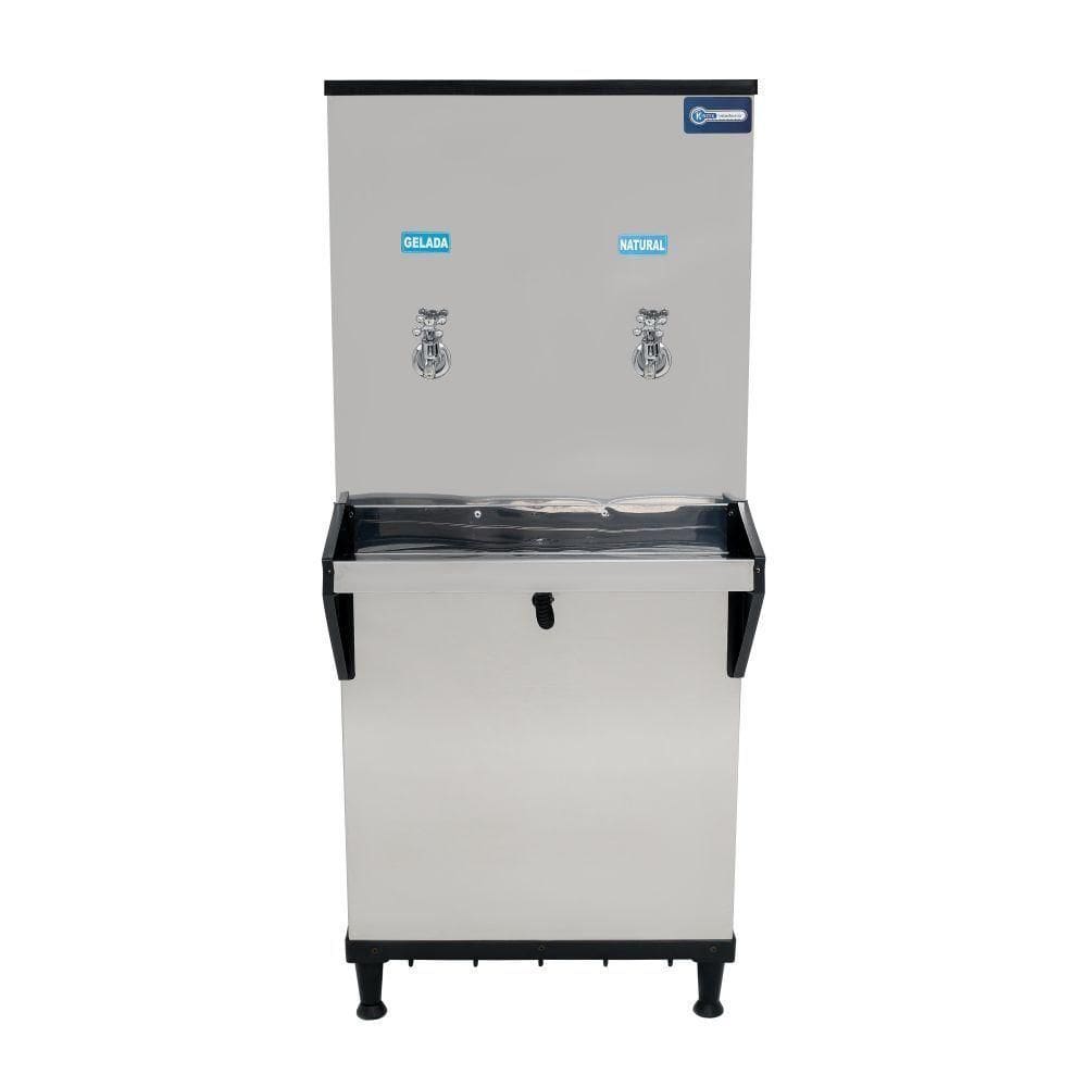 Bebedouro Industrial Coluna Knox 50L 1 Torneira Gelada 1 Torneira Natural Inox 127V (KX05-C NG 2T)